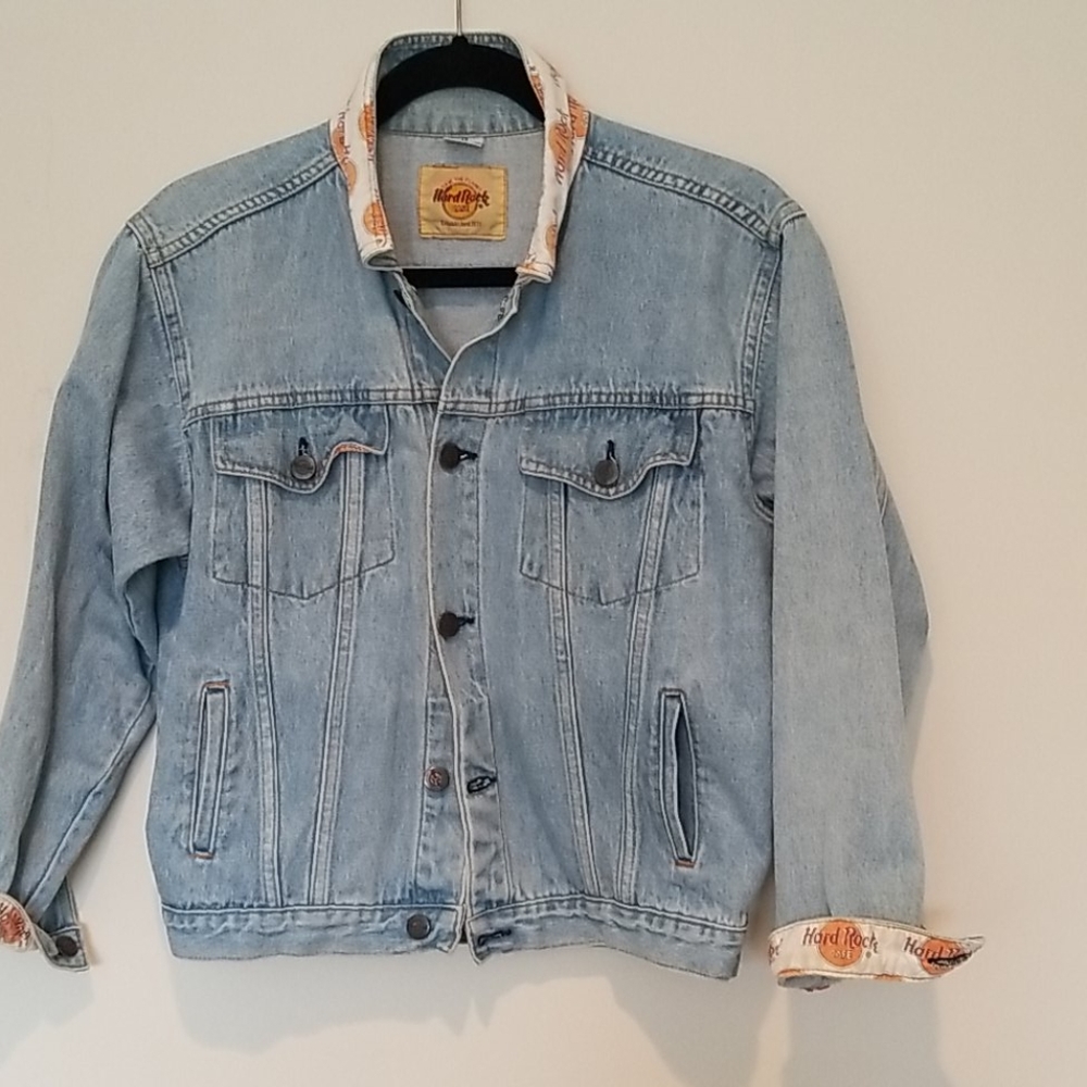 Jean jacket (12) kids fits like ladies small